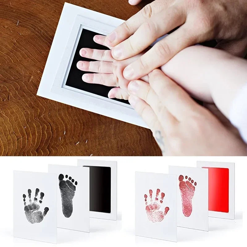 Newborn Baby Handprint and Footprint Kit | DIY Keepsake with Photo Frame – Safe & Clean Baby Shower Gift