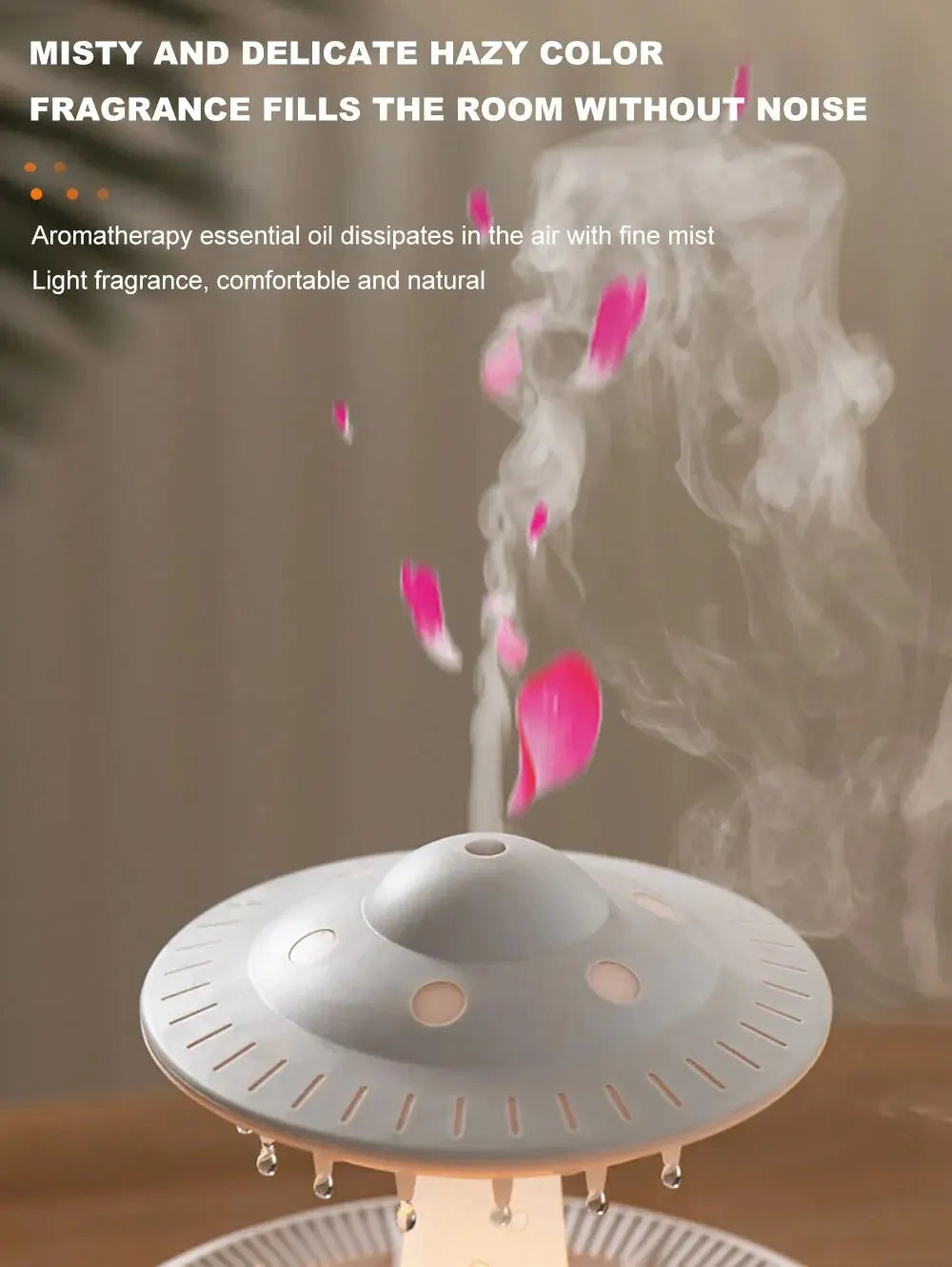 Aierwill ufo Air Humidifier Ultrasonic Aromatherapy Diffusers Mist Maker Fragrance Essential Oil Aroma Difusor Remote control